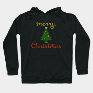 Merry Christmas+Tree Design Hoodie